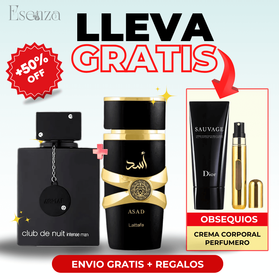 CLUB DE NUIT INTENSE MAN 100ml + ASAD LATTAFA 100ml + OBSEQUIOS